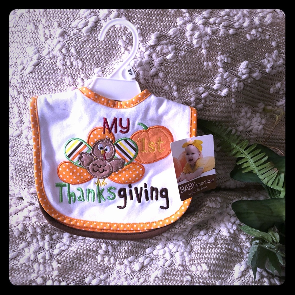 💥New Baby Essentials 2pc Thanksgiving Bib Set